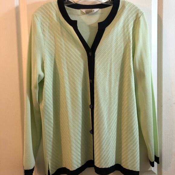 Beautiful Misook Mint and Blue Cardigan (M) - Picture 1 of 9